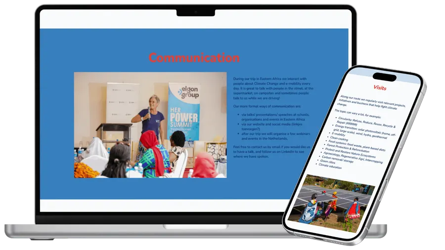 Website-voorbeeld voor Climate Connection