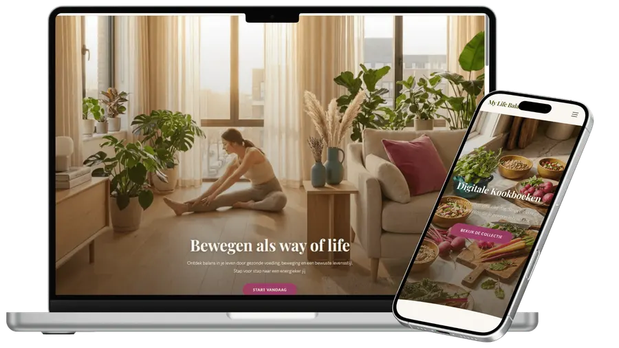 Website-voorbeeld voor een coachingpraktijk (MyLifeBalance)